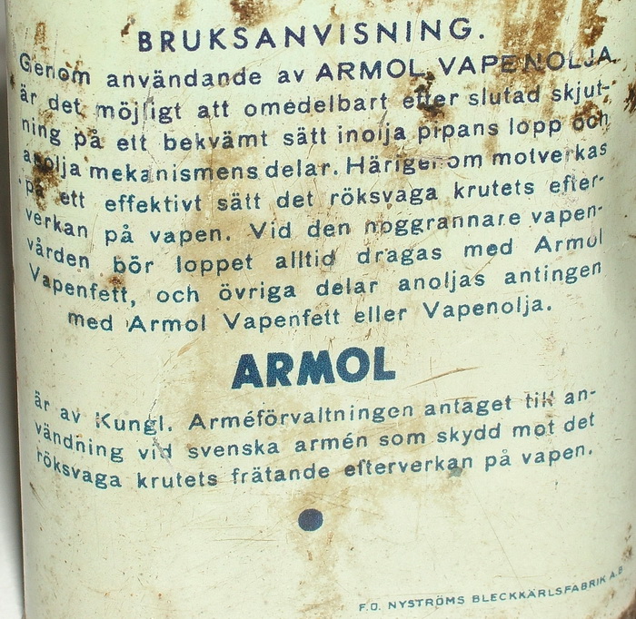 Armol-Waffenöl - Vapenolja, Schweden, Sverige
